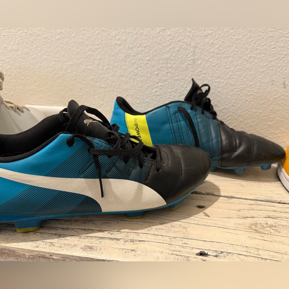 Puma Black and Teal Soccer Cleats